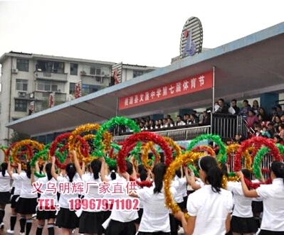 Производители по низким ценам блестящие круглые цветочные кольцевые игры вступают в церемонию открытия хора и танцоров, чтобы взять цветочные реквизиты