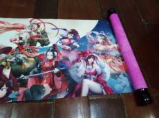 Карточные игры 三国杀花好月圆皮肤卷轴，材质绢丝布，尺寸67x38cm藏吧吧友diy