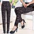 Mùa thu và mùa đông mới quần legging size lớn cho phụ nữ mặc quần thun lưng cao và quần mẹ già quần đũi ống rộng nữ Quần tây thường