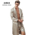 Mùa xuân và mùa hè nam dài tay áo lụa băng quần short áo choàng tắm đồ ngủ áo choàng tắm mỏng hai mảnh XL dịch vụ nhà áo choàng ngủ Night Robe