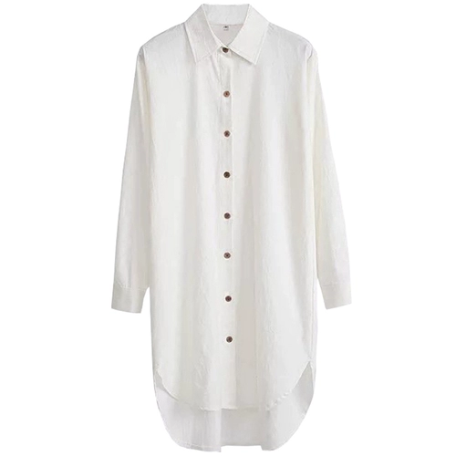Весенняя однотонная рубашка, лонгслив, белая цветная длинная юбка, куртка, коллекция 2021, большой размер, свободный крой