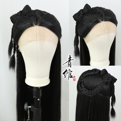taobao agent Qingli Gufeng Hanfu COS shape wigs of mountains and rivers/order Gu Xiangqian lace hand to draw a map to make a female model