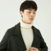 Quần áo nam GXG phiên bản Hàn Quốc của áo len len tự chế quân đội áo khoác dài màu xanh lá cây # 174226369