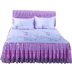 Giường váy băng lụa mat duy nhất mảnh ren giường váy giường bao gồm Hàn Quốc công chúa gió mùa hè mat gối bìa