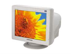 ЭЛТ-монитор 特价处理库存原装古董联想15寸17寸绘图监控游戏crt纯平显示器