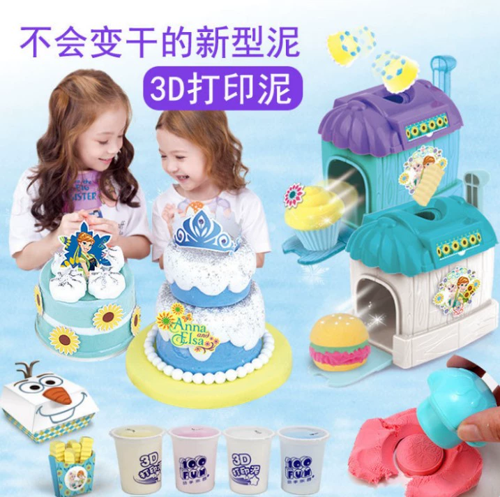 Disney Mickey Mouse House Frozen 3D Máy in plasticine Plasticine Clay Burger Gourmet House Đồ chơi - Đất sét màu / đất sét / polymer đất sét,