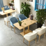 Западные ресторанные столы и стулья Комбинация простые переговоры и стул - это явная сеть отдыха Red Restaurant Dessert Milk Tea Shop Стол и комбинация стула