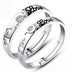 Nhẫn chính hãng bằng bạc 925 sterling nhẫn Đôi nam nữ sống miệng để nhẫn cưới nhẫn kim cương chữ Tanabata quà tặng nhẫn vàng nữ Nhẫn