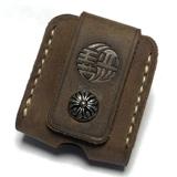 Кожаная зажигалка, чехол ручной работы, воловья кожа, из натуральной кожи