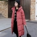 Áo bà bầu mùa đông Hàn Quốc xuống áo khoác cotton chất béo mm cộng với phân bón XL áo dài cotton dày 200 kg các kiểu áo bầu đẹp Áo thai sản
