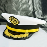 Морской работник Большой блок моряк Большой Брим Шляпа Капитан Уайт Большие блоки выполнены в этикете