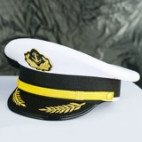 Морской работник Большой блок моряк Большой Брим Шляпа Капитан Уайт Большие блоки выполнены в этикете