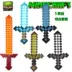 Minecraft trò chơi thế giới của tôi xung quanh kim cương thanh kiếm đồ chơi thanh kiếm bong bóng mô hình vũ khí công cụ ngọn đuốc - Game Nhân vật liên quan Game Nhân vật liên quan