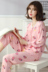 Mùa hè và mùa xuân mỏng dài tay bông dày đồ ngủ của phụ nữ bông lụa đặt bông lụa dễ thương rayon kích thước lớn dịch vụ nhà Bộ Pajama