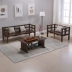 Tất cả gỗ rắn hiện đại ba Trung Quốc sofa gỗ rắn căn hộ nhỏ phòng khách của gỗ thông sofa ghế sofa băng ghế dự bị - Ghế sô pha ghế sô pha đẹp Ghế sô pha