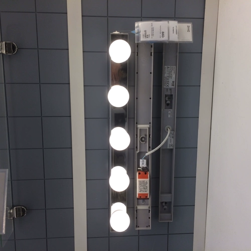 Ikea, бра, передние фары для зеркала для ванной комнаты, люстра, лампочка