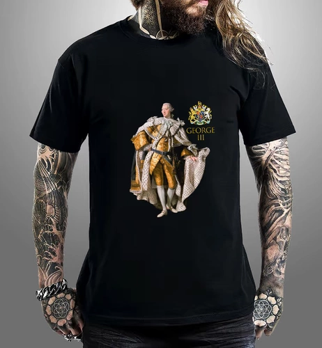 Король Британии Георг III Британский Великий Круг Круг Круг Короткий -Стал Т -мала