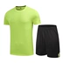 Buổi sáng mới chạy thể thao phù hợp với nam giới mùa hè ngắn tay cổ tròn lỏng chạy quần áo tập thể dục quần áo đào tạo quần áo nam phù hợp với