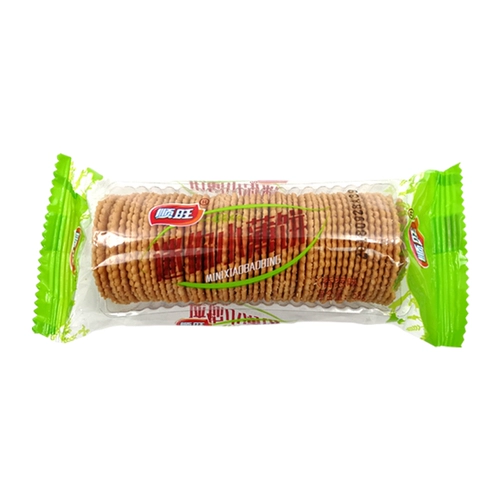 Leisure Snacksmate Маленький торт 58 г зеленый лук Кокосовый вкус Круглый хрустящий печенье закуски зарядки голодных закусок