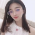 2018 mới thủy triều Nhật kim loại rỗng siêu nhẹ kính khung lưới vành đai đỏ vành đai kính nữ kính mắt thời trang Kính khung