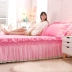 Hàn Quốc ren công chúa giường ren váy mảnh duy nhất Simmons bảo vệ bao gồm không trượt giường bao gồm lá sen giường 笠
