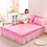 Hàn Quốc ren công chúa giường ren váy mảnh duy nhất Simmons bảo vệ bao gồm không trượt giường bao gồm lá sen giường 笠