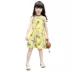 2018 mới cô gái ăn mặc mùa hè trẻ em mùa hè váy trẻ em lớn Hàn Quốc phiên bản của hoa cô gái bãi biển váy