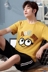 Thêm phân bón để tăng đồ ngủ cho nam mùa hè cotton mỏng phần 5 mùa xuân và mùa thu thêm kích thước lớn 300 kg siêu béo nam dịch vụ tại nhà - Pyjama áo nam Pyjama