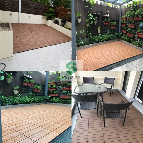 Наружный пластиковый деревянный полы на открытом воздухе на балконе водонепроницаемый и анти -кишечная платформа Self -Splating Garden Vourtyard DIY