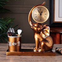 Скандинавские ретро часы, высококлассное настольное креативное украшение для гостиной, слон