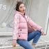 2018 mùa đông mới xuống bông pad phụ nữ ngắn trùm đầu sinh viên bông Hàn Quốc phiên bản của mỏng áo khoác thời trang bông nhỏ áo khoác