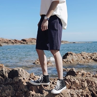 Mùa hè Nhật Bản quần short vải lanh nam quần dài đi biển xu hướng quần mỏng phần thường quần cotton và vải lanh năm quần quần lót nam thun lạnh