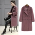Chống mùa giải phóng mặt bằng mùa thu và mùa đông áo len nữ phần dài Hàn Quốc phiên bản 2018 new loose Hepburn gió áo len áo dạ ngắn Trung bình và dài Coat