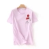 L36D mùa hè của phụ nữ mới cộng với phân bón XL chất béo MM Hàn Quốc phiên bản của lỏng tăng chữ thêu ngắn tay T-Shirt Áo phông