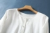 L25 ren màu rắn khâu Hàn Quốc phiên bản của mỏng đơn ngực áo dài 18 mùa thu nữ xu hướng mới lỏng lẻo Áo sơ mi