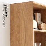 Скандинавский книжный шкаф из натурального дерева, система хранения