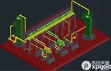 Cadworx Factory Design, PID -чертеж, диаграмма планировки оборудования, производство карты макета трубопровода