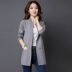 2018 mùa xuân và mùa thu của phụ nữ Hàn Quốc phiên bản của lỏng dài áo len áo len cardigan áo len khăn choàng cardigan mỏng mùa xuân áo len gile Cardigan
