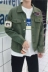 Mùa thu 2018 mới áo khoác dụng cụ nam phiên bản Hàn Quốc của xu hướng áo bf gió thương hiệu áo khoác thêu giản dị áo rét nam Áo khoác