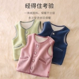 Детский бархатный удерживающий тепло флисовый жилет подходит для мужчин и женщин, демисезонная утепленная форма