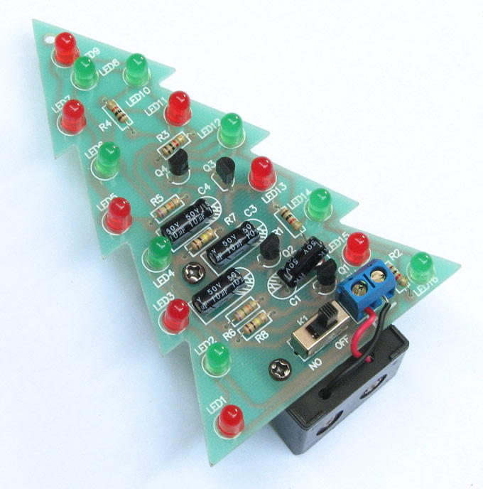 圣诞树led闪烁灯流水灯电子科技小diy制作小发明益智套件散件