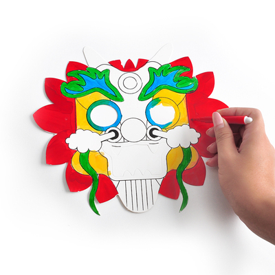 Trung Quốc mặt nạ rồng câu đố sáng tạo trẻ em mẫu giáo handmade ...