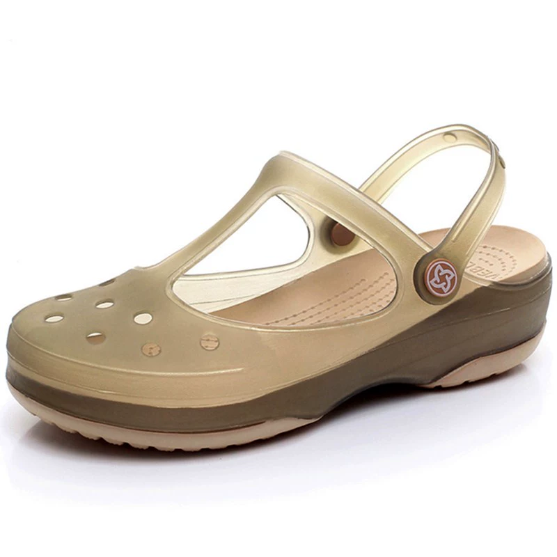 Veblen giày lỗ nữ dép mùa hè mềm đáy dép không trượt dép nặng đáy y tá dép Baotou và dép Waichuan 