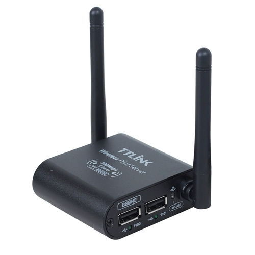 Wi -Fi/Wireless 2/Dual USB -порт -сервер беспроводной сети обмен сетью 2 сервера принтеров