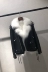 Mùa thu đông mới lông cáo Hained leather leather nữ lông thú ngắn áo khoác da xe máy hai mảnh 2018 - Quần áo da áo da nhung tuyết Quần áo da