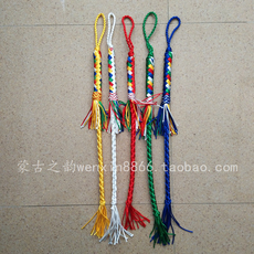 хлыст 蒙古族马鞭儿童马鞭子舞台演出表演道具五彩布艺布鞭子纪念装饰品