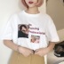 乡 丫头 女装 2018 mới của Hàn Quốc phiên bản của Harajuku thư cá tính trắng ngắn tay T-Shirt nữ sinh viên hoang dã áo sơ mi áo thun form rộng nữ Áo phông