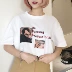 乡 丫头 女装 2018 mới của Hàn Quốc phiên bản của Harajuku thư cá tính trắng ngắn tay T-Shirt nữ sinh viên hoang dã áo sơ mi