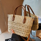 Портативная соломенная летняя сумка через плечо, универсальная брендовая плетеная сумка на одно плечо, коллекция 2023