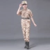 Quân phục ngụy trang ngụy trang phù hợp với nửa tay áo ngắn tay áo trẻ em quần áo khác 2017 ngụy trang phù hợp với nam mùa hè trẻ em